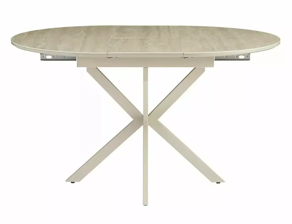 Стол обеденный SIGNAL GASTON Ceramic травертин/кашемир 100-135/100