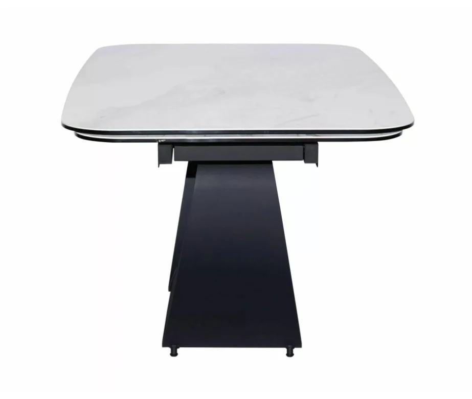 Стол обеденный SIGNAL INFINITY Ceramic Nature Cloud белый/черный 160-240/95