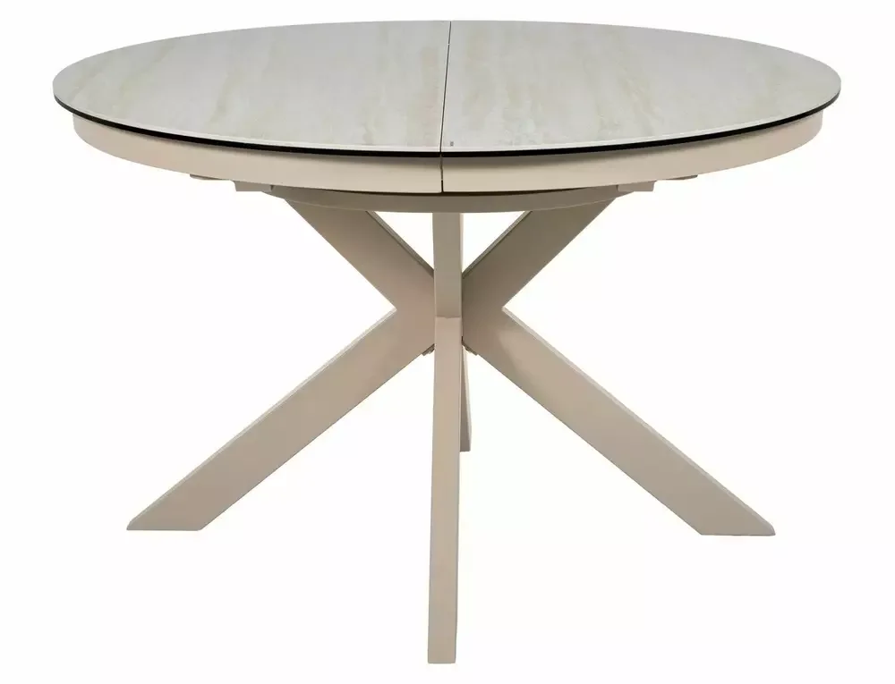 Стол обеденный SIGNAL PORTO Ceramic бежевый травертин/кашемир 120-160/120