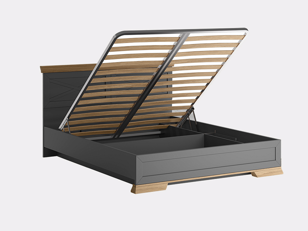 Кровать с подъёмным механизмом  Marselle Дымчатый алмаз LOZ160х200