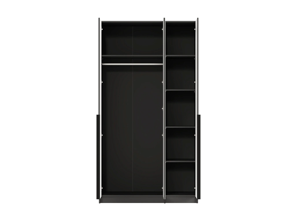 Шкаф (Графит)  Mobi SZF2D1L